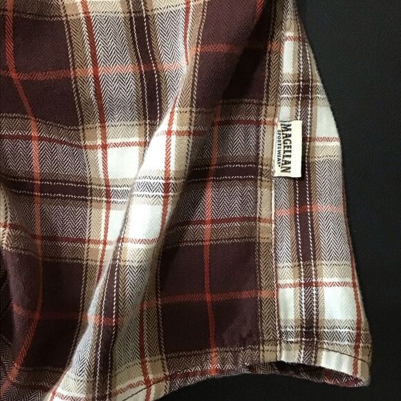 Magellan Sportswear Men's Brown Plaid Button Up Shirt XXL - Picture 5 of 10